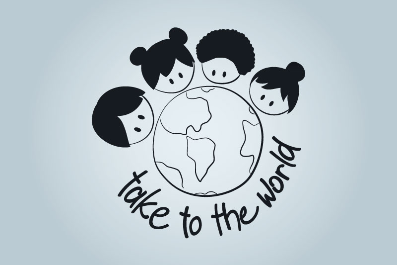 Take To The World logo in black and white