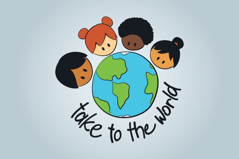 Take To The World logo in flat colors