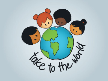 Take To The World logo with color gradients