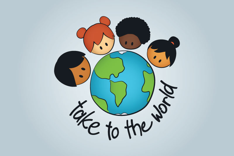 Take To The World logo with color gradients